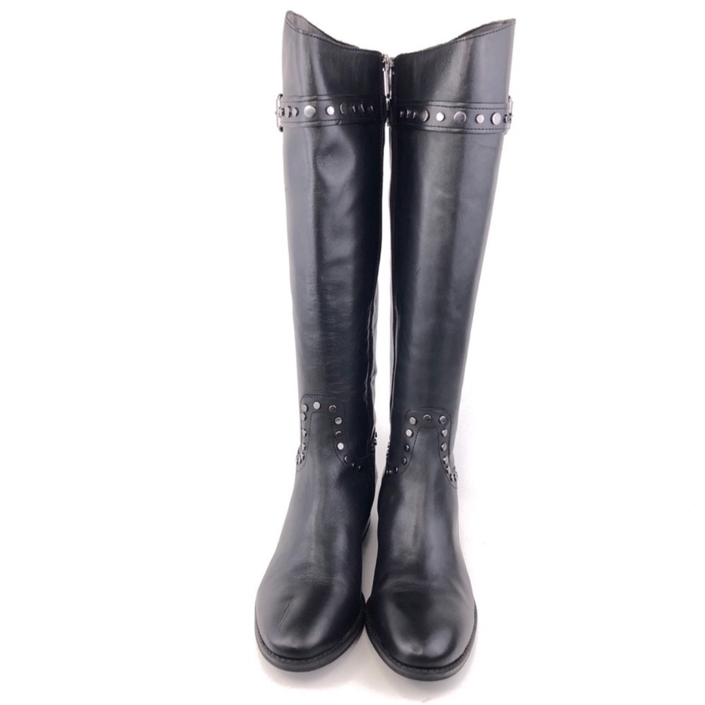 Sam Edelman Paxton Black Studded Knee-High Boots